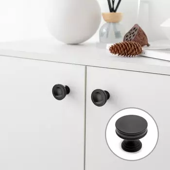 Ручка-кнопка cappio pk324, d=30 мм, цвет черный