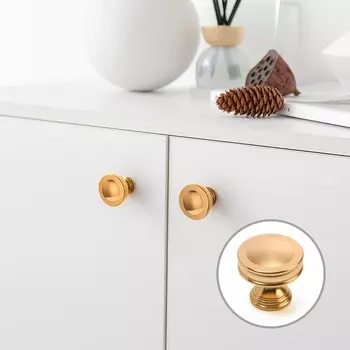 Ручка-кнопка cappio pk324, d=30 мм, цвет золото