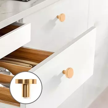 Ручка кнопка cappio pk325, d=30 мм, цвет золото