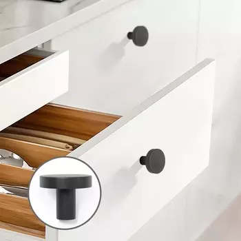 Ручка кнопка cappio pk325, d=30 мм, цвет черный