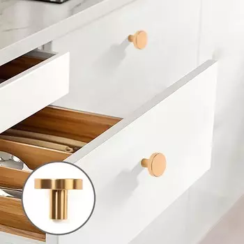 Ручка-кнопка cappio pk325, d=30 мм, цвет золото, 8 шт.