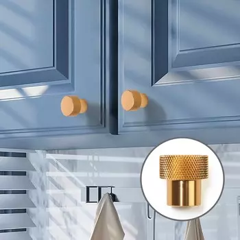 Ручка-кнопка cappio pk328, d=23 мм, цвет золото, 8 шт.