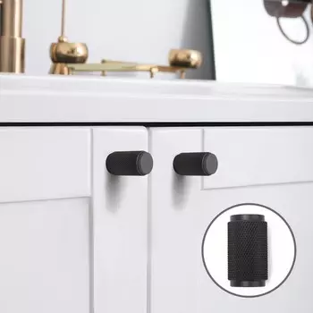 Ручка-кнопка cappio pk331, d=28 мм, цвет черный