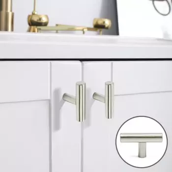 Ручка-кнопка cappio pk332 light, d=12 мм, цвет сатиновый никель