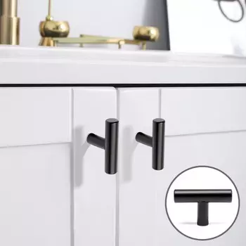 Ручка-кнопка cappio pk332 light, d=12 мм, цвет черный