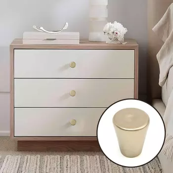 Ручка-кнопка cappio, рк019, d=20 мм, пластик, цвет матовое золото