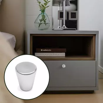 Ручка-кнопка cappio рк019, d=20 мм, пластик, цвет матовый хром