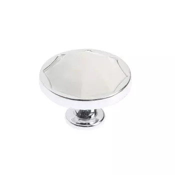 Ручка-кнопка cappio рк046, d=38 мм, пластик, цвет хром