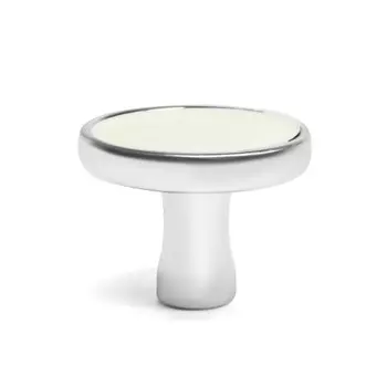 Ручка-кнопка cappio рк103, d=33 мм, пластик, цвет хром