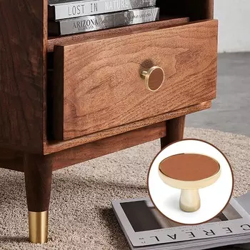 Ручка-кнопка cappio рк103, d=33 мм, пластик, цвет золото