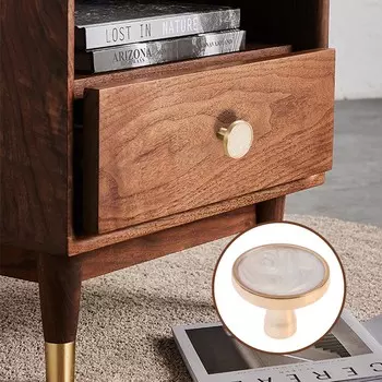 Ручка-кнопка cappio, рк103, d=33 мм, пластик, цвет золото