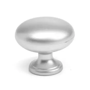 Ручка-кнопка cappio, рк120, d=32 мм, пластик, цвет матовый хром