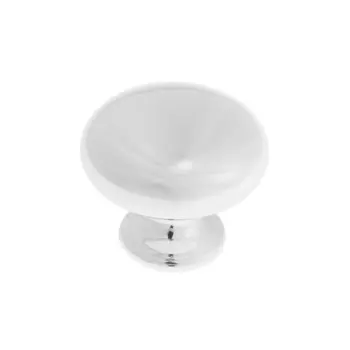 Ручка-кнопка cappio рк120, d=32 мм, пластик, цвет хром