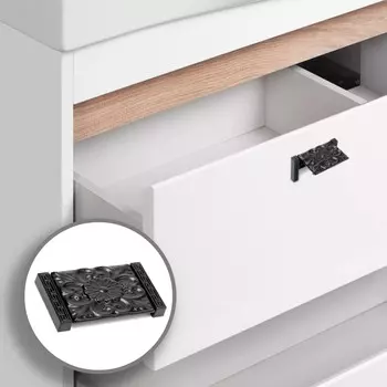 Ручка-кнопка cappio rk131, мебельная, цвет черный, 8 шт.