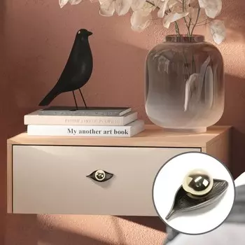 Ручка-кнопка cappio rk134, мебельная, цвет графит/золото