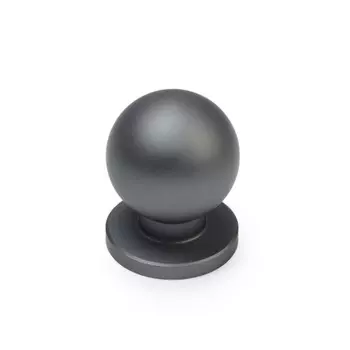 Ручка-кнопка cappio rk146, d=20 мм, цвет графит, 8 шт.