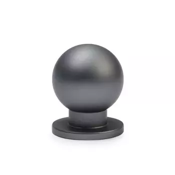 Ручка-кнопка cappio rk146, d=25 мм, цвет графит, 8 шт.