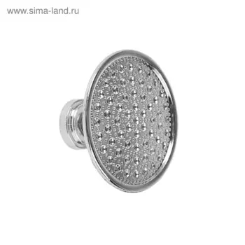 Ручка-кнопка тундра рк015cp, цвет хром, 8 шт