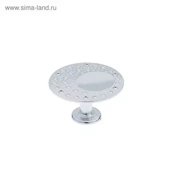 Ручка-кнопка тундра рк020cp, цвет хром, 8 шт