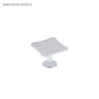 Ручка-кнопка тундра рк021cp, цвет хром, 8 шт