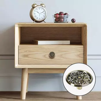 Ручка-кнопка тундра рк026ав, цвет бронза, 8 шт