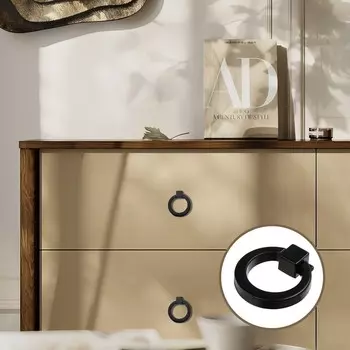 Ручка-кнопка тундра рк045bl, черная