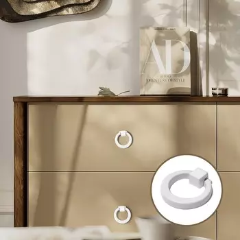 Ручка кнопка тундра рк045ww, белая