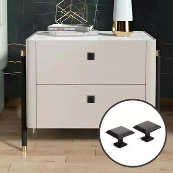 Ручка кнопка тундра рк119bl, черная, 10 шт. tmp