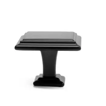 Ручка кнопка тундра рк119bl, черная, 8 шт.