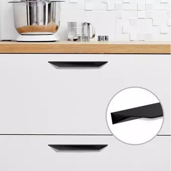 Ручка мебельная cappio, l=200 мм, м/о 128 мм, цвет черный