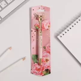 Ручка шариковая подарочная, металл, синяя паста, 1.0 мм