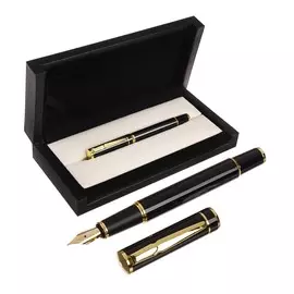 Ручка подарочная, перьевая, в кожзам футляре,