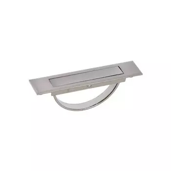 Ручка потайная cappio, цинк, l=100 мм, м/о 85 мм, цвет матовый никель