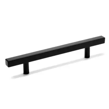 Ручка-рейлинг квадрат cappio, м/о 128 мм, l=200 мм, цвет черный