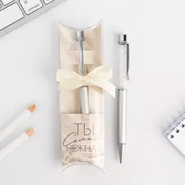 Ручка шариковая, синяя паста, 1.0 мм, с шейкером, металл