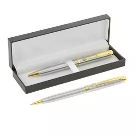 Ручка шариковая, подарочная, в кожзам футляре, поворотная,