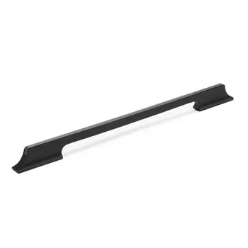 Ручка-скоба cappio, алюминий, м/о 288 мм, цвет черный с серой вставкой