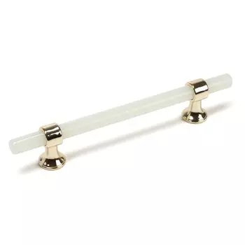 Ручка-скоба cappio pk106, м/о 128 мм, d=12 мм, пластик, цвет фосфор/золото