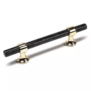 Ручка-скоба cappio pk106, м/о 96 мм, d=12 мм, пластик, цвет графит/золото