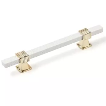 Ручка скоба cappio pk117, м/о 160 мм, цвет белый/золото