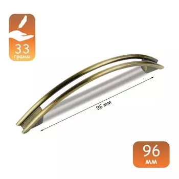 Ручка-скоба cappio rsc001, м/о 96 мм, цвет бронза