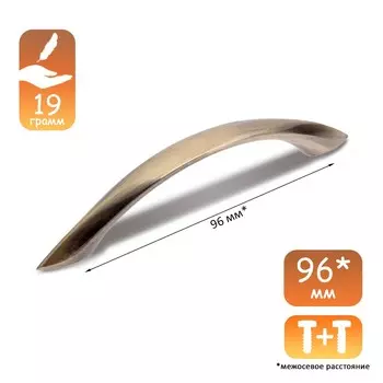 Ручка-скоба cappio rsc014, м/о 96 мм, цвет бронза