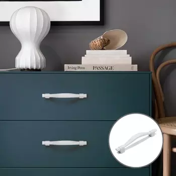 Ручка-скоба cappio rsc018, цинк, м/о 128 мм, цвет белый