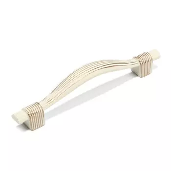 Ручка-скоба cappio rsc018, цинк, м/о 96 мм, цвет белый/золото, 4 шт.