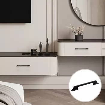 Ручка-скоба cappio rsc020, алюминий, м/о 160 мм, цвет черный