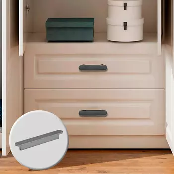 Ручка-скоба cappio rsc021, алюминий, м/о 96 мм, цвет графит