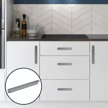 Ручка-скоба cappio rsc021, алюминий, м/о 160 мм, цвет графит