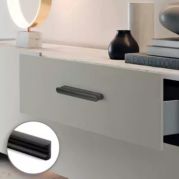 Ручка-скоба cappio rsc022, алюминий, м/о 160 мм, цвет черный