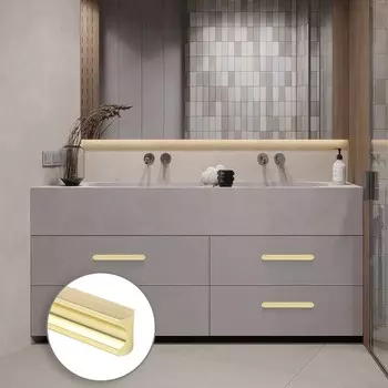 Ручка-скоба cappio rsc022, алюминий, м/о 288 мм, цвет сатиновое золото