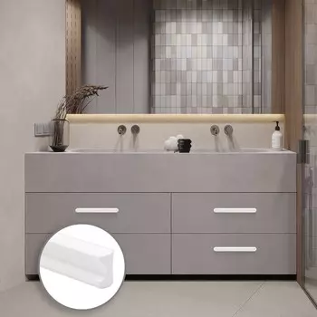 Ручка-скоба cappio rsc022, алюминий, м/о 288 мм, цвет белый